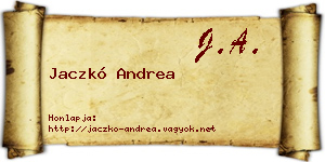 Jaczkó Andrea névjegykártya